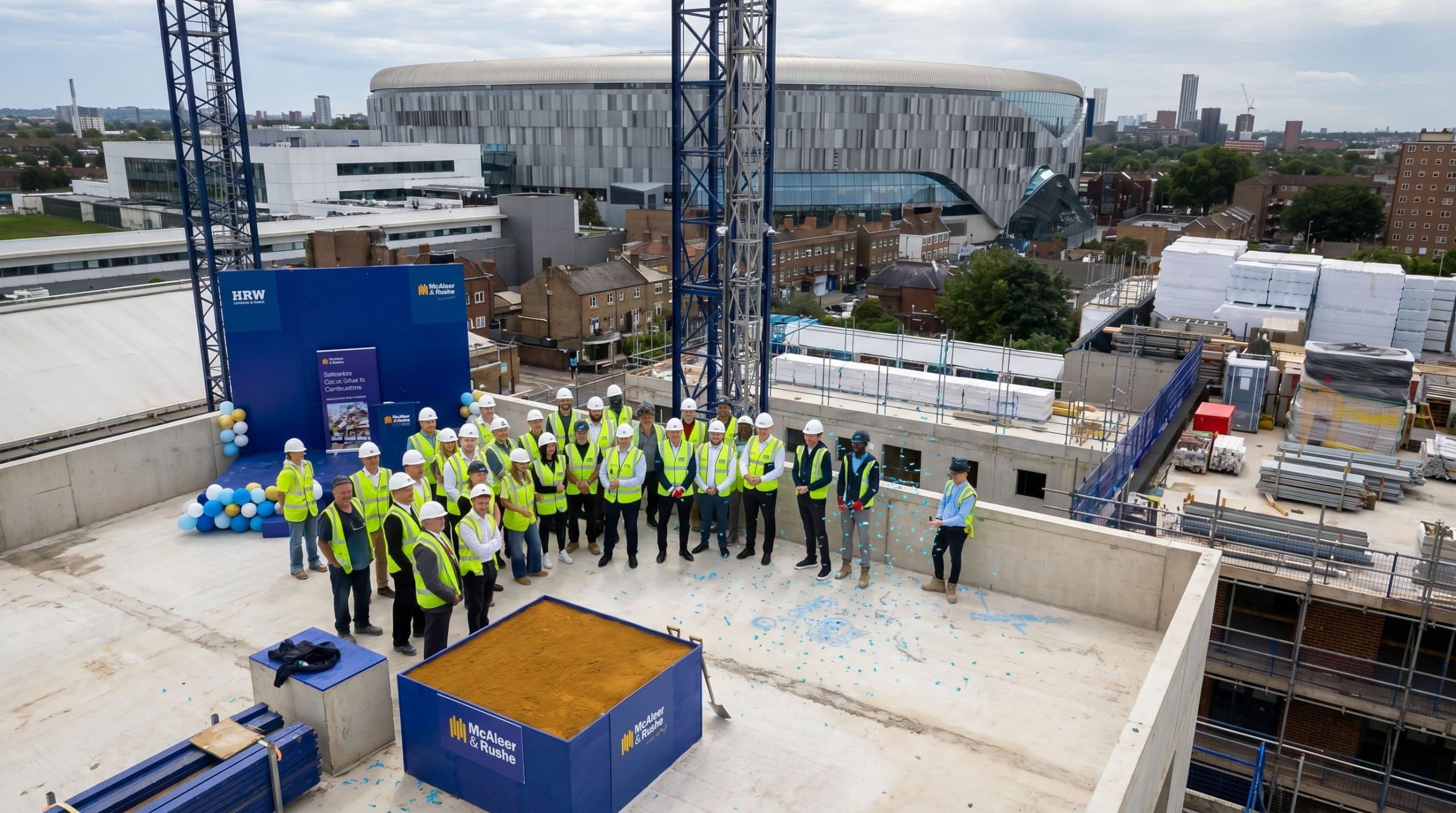 McAleer & Rushe Celebrates Topping Out at The Printworks PBSA